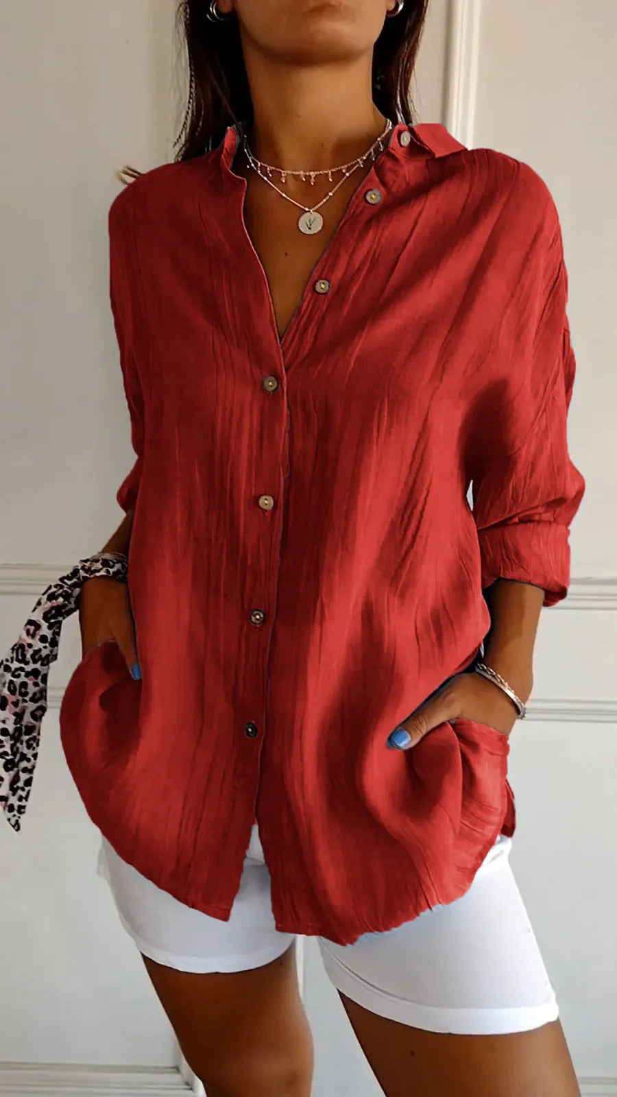 Cori Long Sleeve pleated Shirt