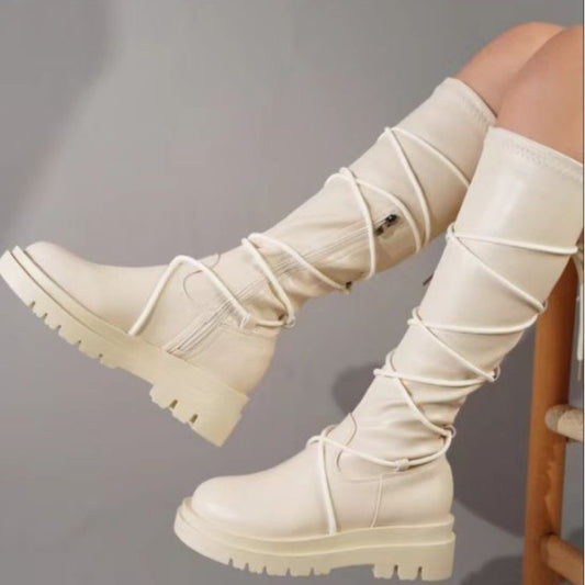 Shari Lace-Up Platform Boots