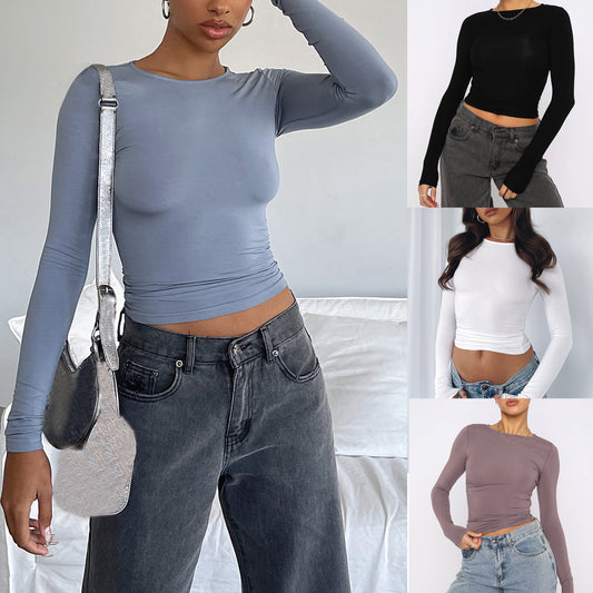 Slim fit Long-sleeved Pullovers Top