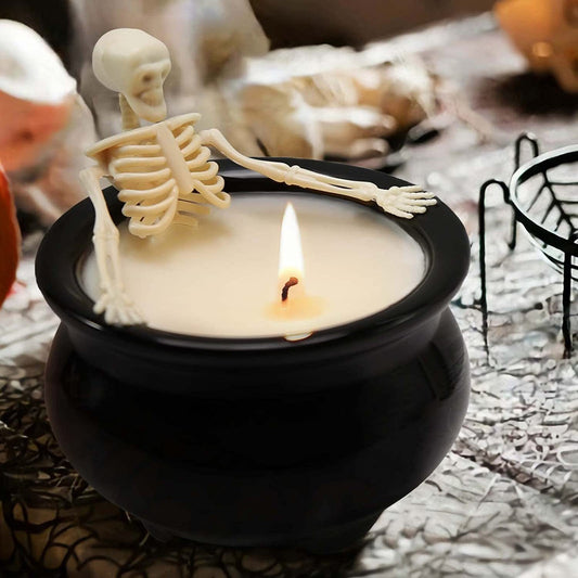 Halloween Fluorescent Skull Candle